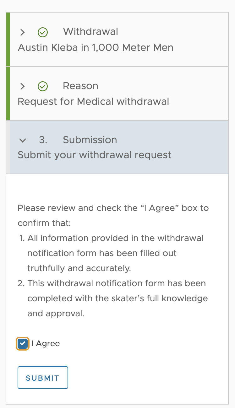 Withdrawal Terms